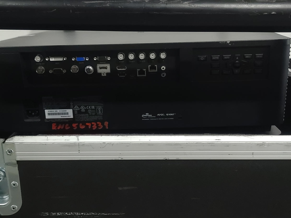 Christie D12HD-H (Lamp 1 477, Lamp 2 446 Hours) 10,000 Lumens HD 0.95" DLP x 1 1080P Large Venue Projector (NO LENS) In Wheeled Road Case