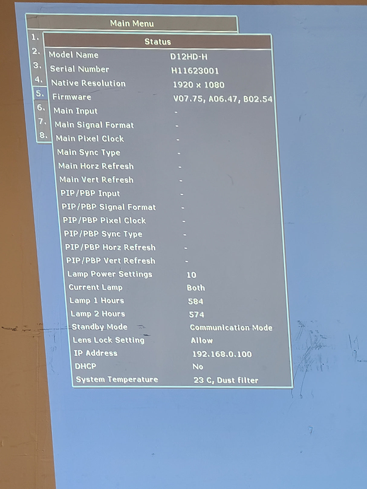 Christie D12HD-H (Lamp 1 584, Lamp 2 574 Hours) 10,000 Lumens HD 0.95" DLP x 1 1080P Large Venue Projector (NO LENS) In Wheeled Road Case