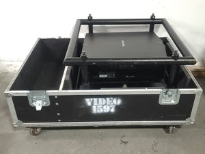 Christie D12HD-H (Lamp 1 584, Lamp 2 574 Hours) 10,000 Lumens HD 0.95" DLP x 1 1080P Large Venue Projector (NO LENS) In Wheeled Road Case