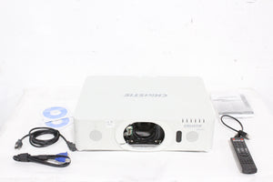 Christie LWU501i 3-Chip 5000 Lumen WUXGA LCD Conference Projector (778 Hours) w/ Remote in Hard Rolling Case