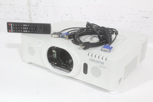 Christie LWU501i (5,000 Lumen) 3 Chip WUXGA LCD Conference Projector (92 Op Hours) w/ Remote, PSU in Hard Rolling Case (1688-177)