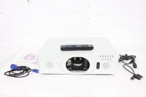 Christie LWU501i (5,000 Lumen) 3 Chip WUXGA LCD Conference Projector (TEMP Issues) w/ Remote in Hard Rolling Case (FOR PARTS) (1688-209)