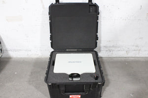Christie LWU501i (5,000 Lumen) 3 Chip WUXGA LCD Conference Projector (TEMP Issues) w/ Remote in Hard Rolling Case (FOR PARTS) (1688-209)