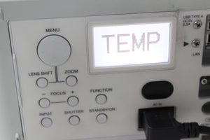 Christie LWU501i (5,000 Lumen) 3 Chip WUXGA LCD Conference Projector (TEMP Issues) w/ Remote in Hard Rolling Case (FOR PARTS) (1688-209)