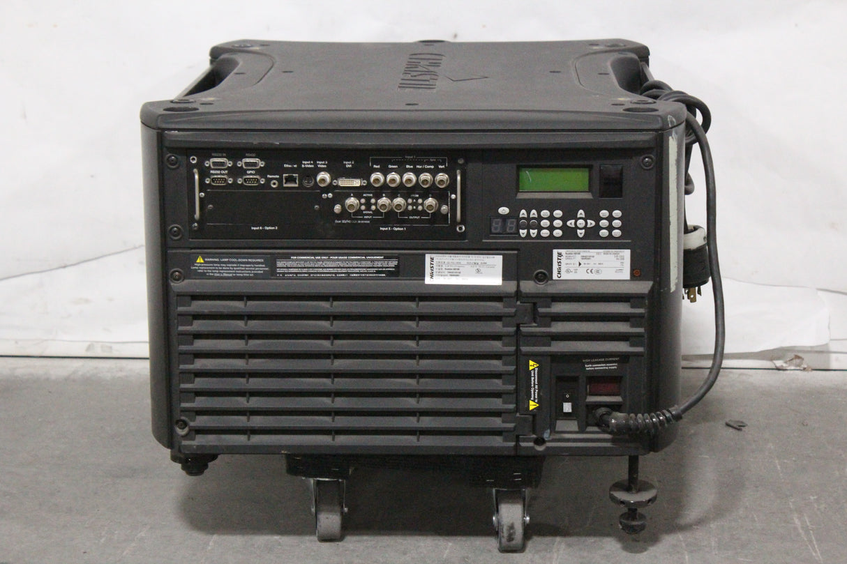 Christie Roadster HD18K 1080 HD 18000 LUMEN 3-Chip DLP Digital Projector (Powers ON - Lamp Failed To Strike) - 104-021101-02