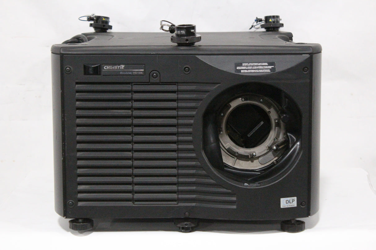 Christie Roadster HD18K 1080 HD 18000 LUMEN 3-Chip DLP Digital Projector (Powers ON - Lamp Failed To Strike)