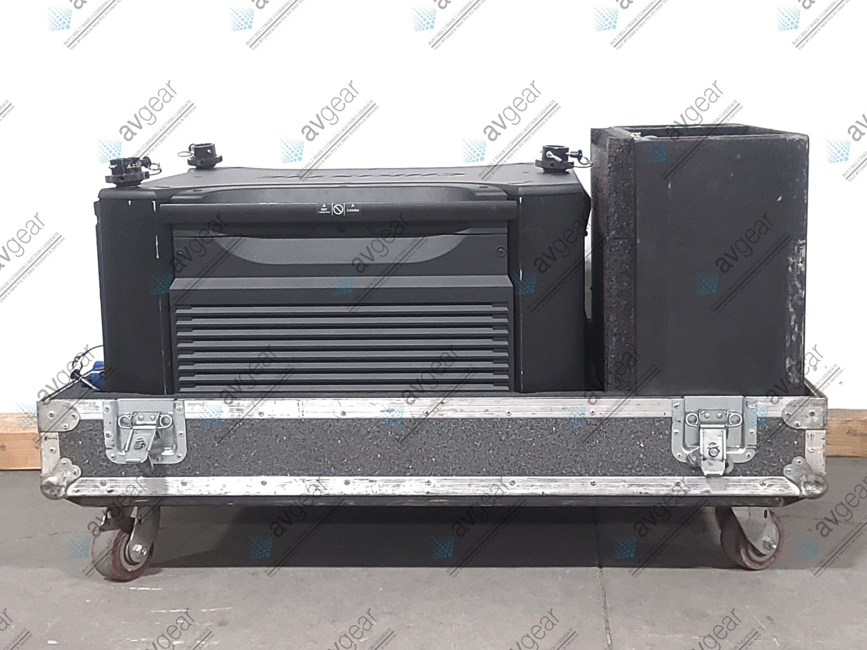 Christie Roadster HD20K-J 20,000 Lumen HD 0.95" DLP x 3 Large Venue Projector (914 Hours) w/ (4) Clamps, Hardware & Remote  in Wheeled Road Case