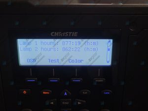 Christie Roadster WU14K-M 12,500 Lumens WUXGA  DLP x 3 Large Venue Projector (877 & 862 Hours) w/ Remote (2) Extra Lamps & Wheeled Road Case