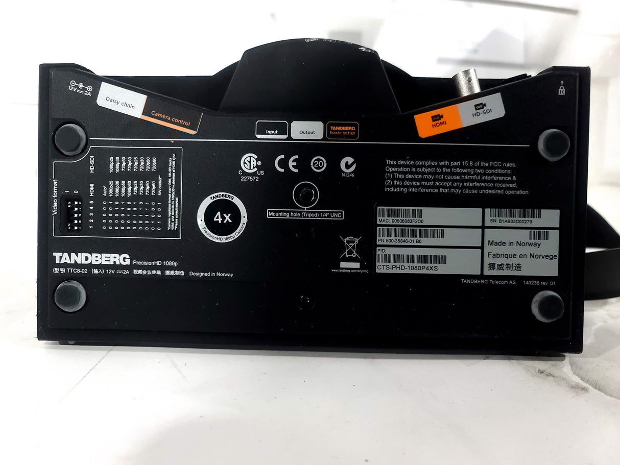 Cisco CTS Quick Set Video Conference Kit w/ TTC8-02 PrecisionHD 1080p Camera (w/ Power Supply) &amp; C20 Codec Hub &amp; Touch10 Touch Panel &amp; Cable Kit &amp; Microphone in Original Box