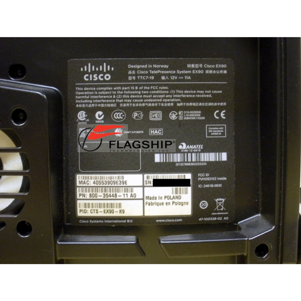 Cisco CTS-EX90-K9 Video Conferencing Telepresence System