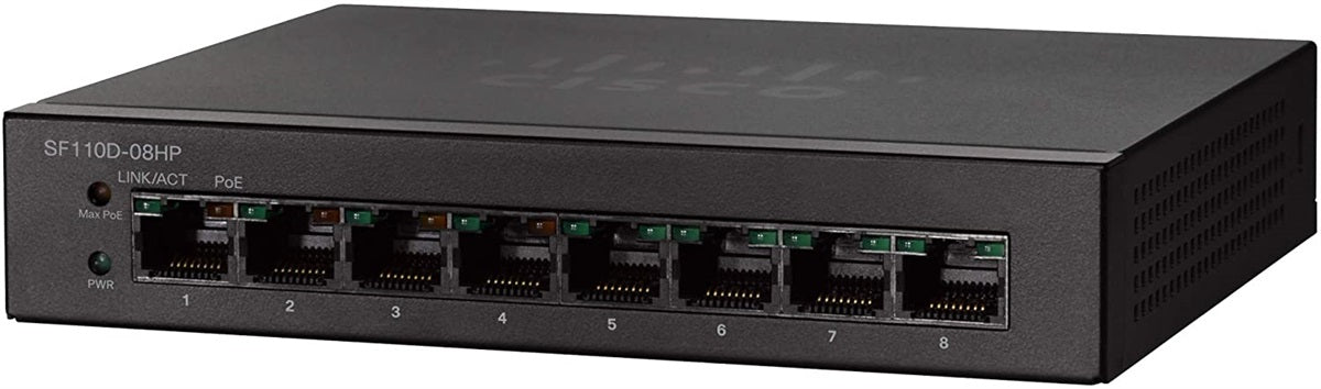 Cisco SF110D-08HP-NA 8-Port PoE Gigabit Desktop Switch