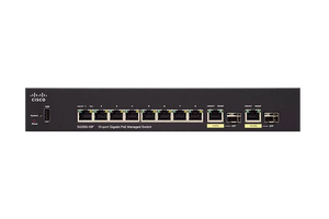 Cisco SG350-10P 10-Port Gigabit PoE Network Switch