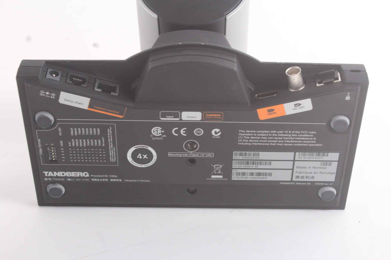 Cisco TTC8-02 CTS Quick Set Video Conference Kit w/ TTC8-02 PrecisionHD 1080p Camera