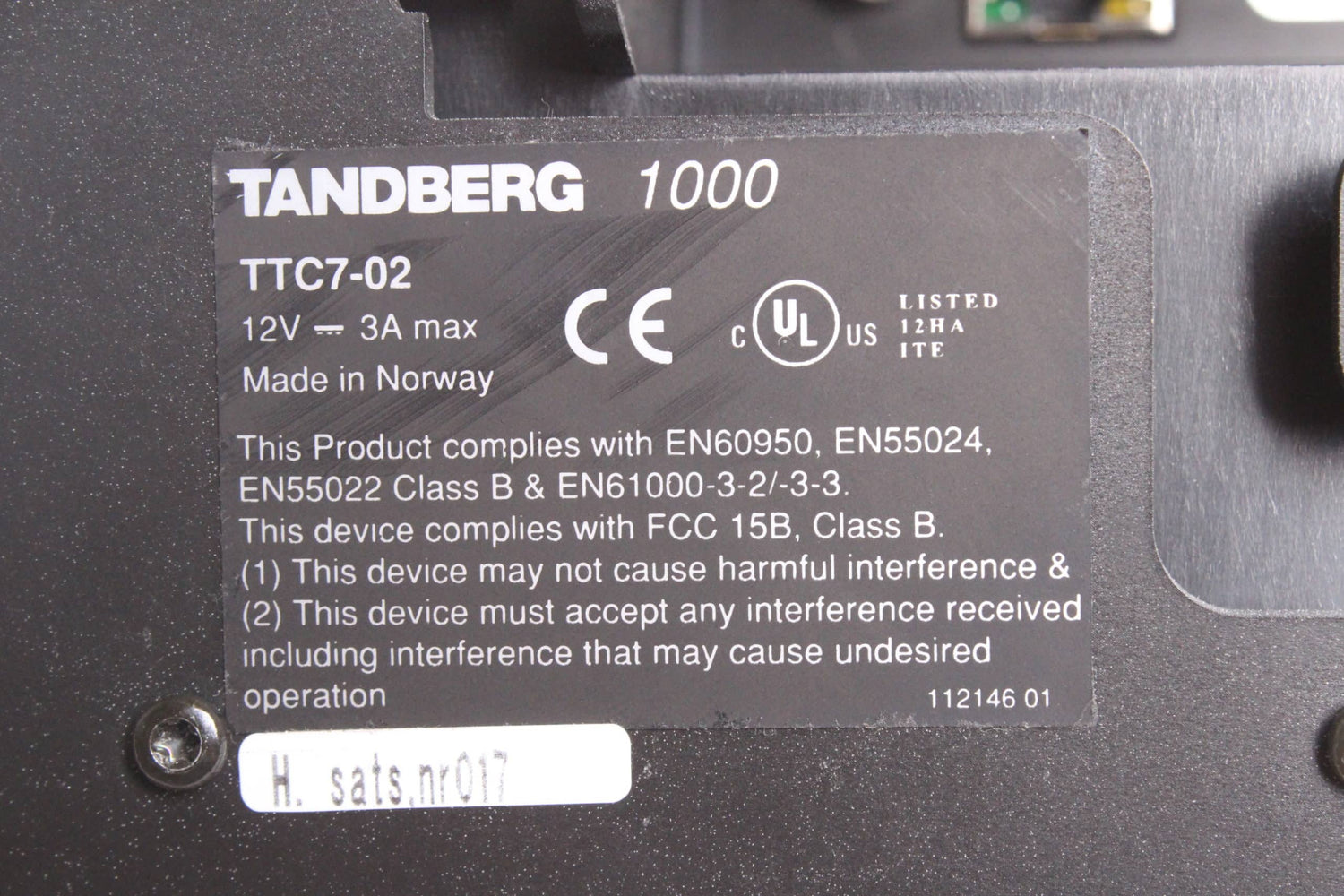 Cisco Tandberg TTC7-08 Video Conference System