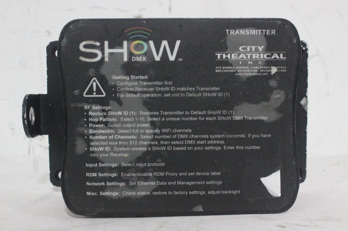 City Theatrical SHoW DMX 5600 Wireless Transmitter w/ Base Mount