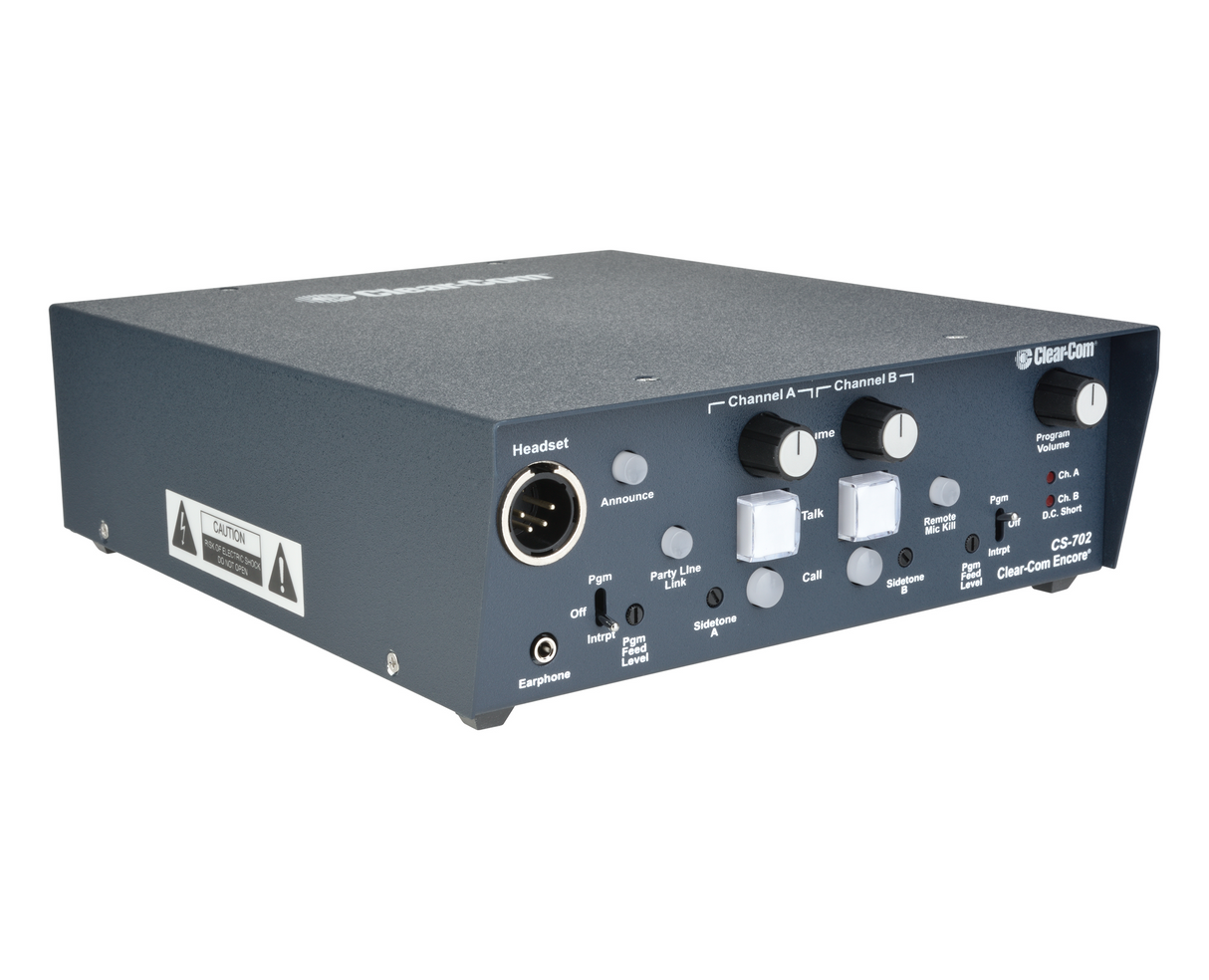 Clear-Com CS-702 2CH Portable Headset Main Station