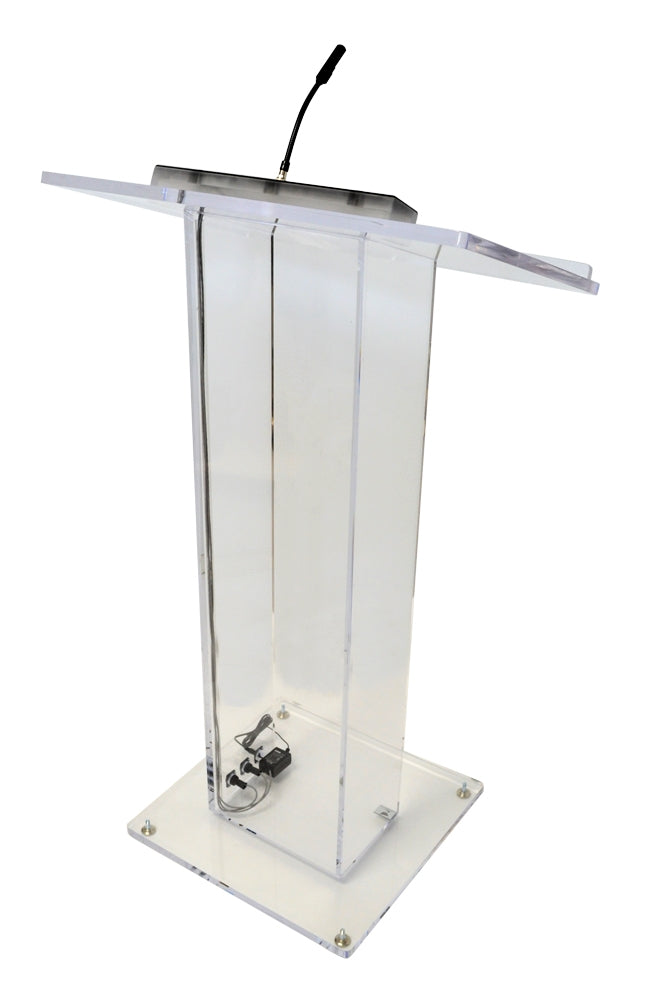 Clear-Com Acrylic Podium w/ 3 Mic plugs