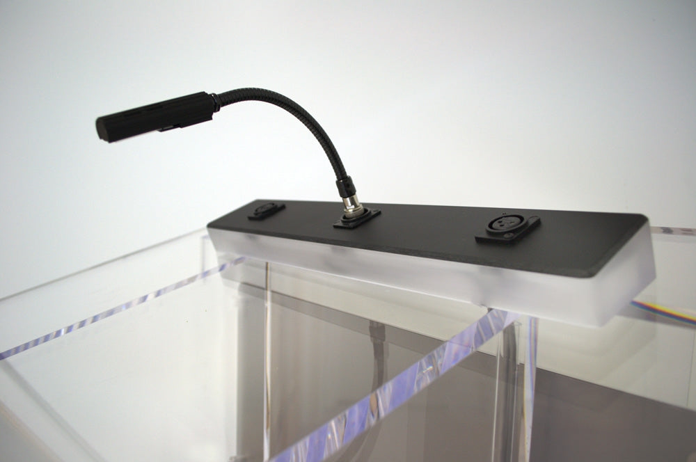 Clear-Com Acrylic Podium w/ 3 Mic plugs