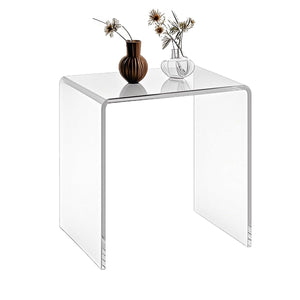 Clear-Com Acrylic Table 18" Square Base - 18" Diameter Round Top