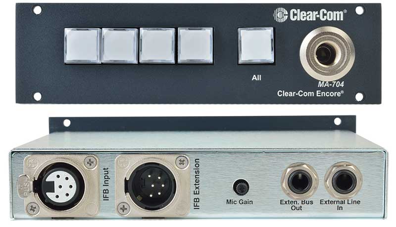 Clear-Com MA-704 IFB Control Panel w/ Goosneck Mic