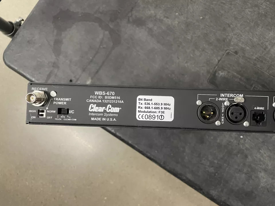 Clear-Com WBS-670 Wireless Intercom Base Station