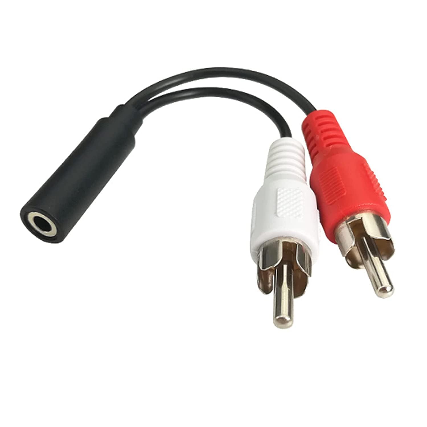Comprehensive Cables PJ/2-C RCA Jack to Two RCA Jacks Audio Adapter Cable 6"