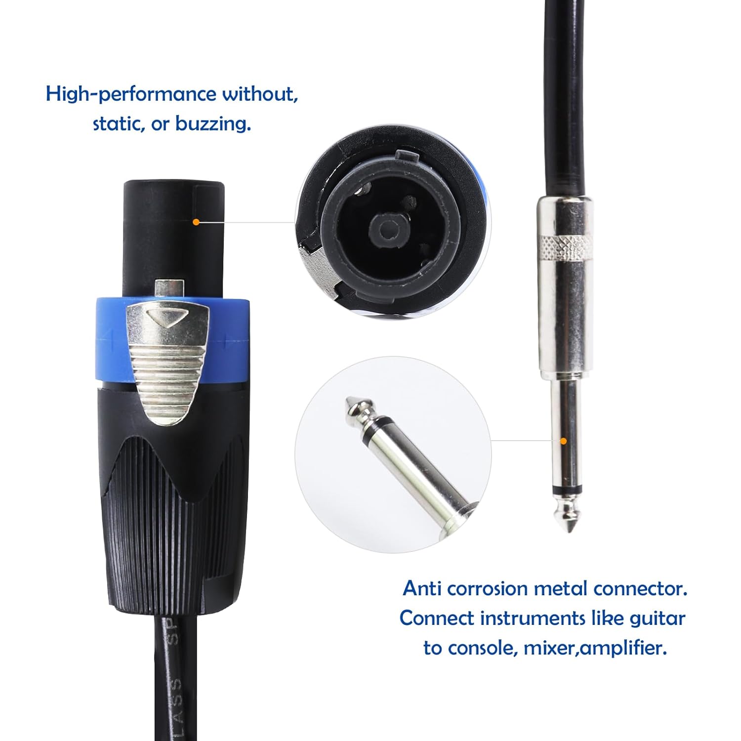 Comprehensive Cables SPP-SPP Standard Series General Purpose 1/4" Plug To 1/4" Plug Cable