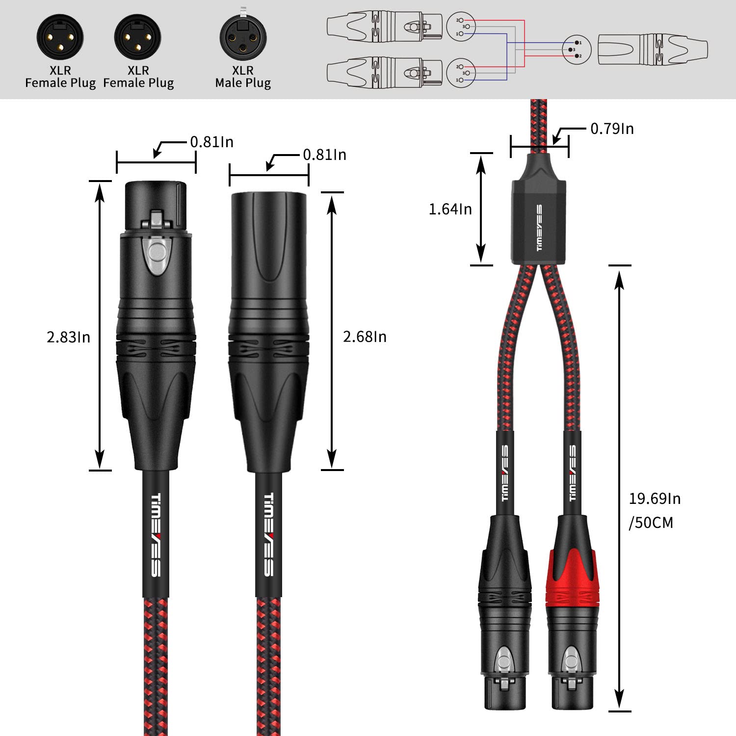 Comprehensive Cables XLRJ-MP Standard Series XLR Jack to 3.5mm Mini Plug Audio Cable