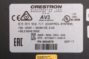 Crestron AV3 Advanced Control Processor 1GB SD RAM 4GB Flash Memory (No Option Cards Installed)