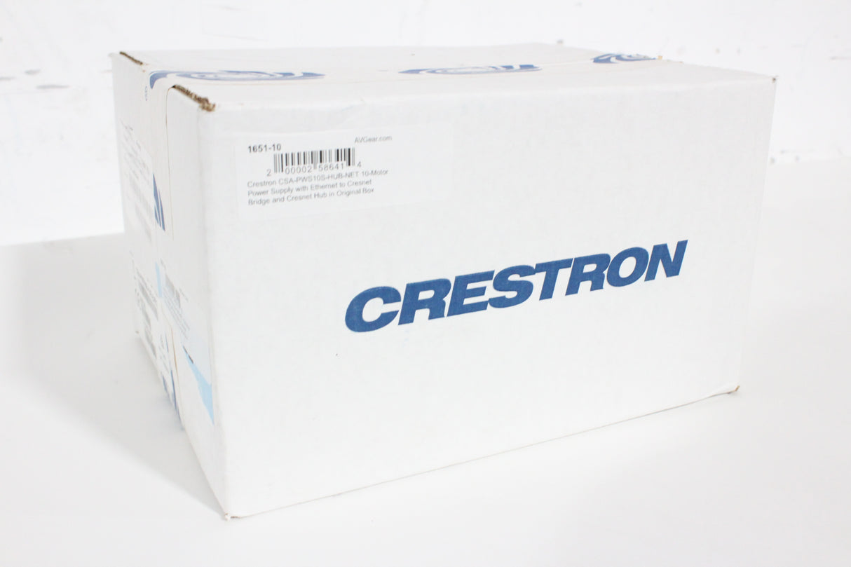 Crestron CSA-PWS10S-HUB-NET 10-Motor Power Supply with Ethernet to Cresnet Bridge and Cresnet Hub in Original Box