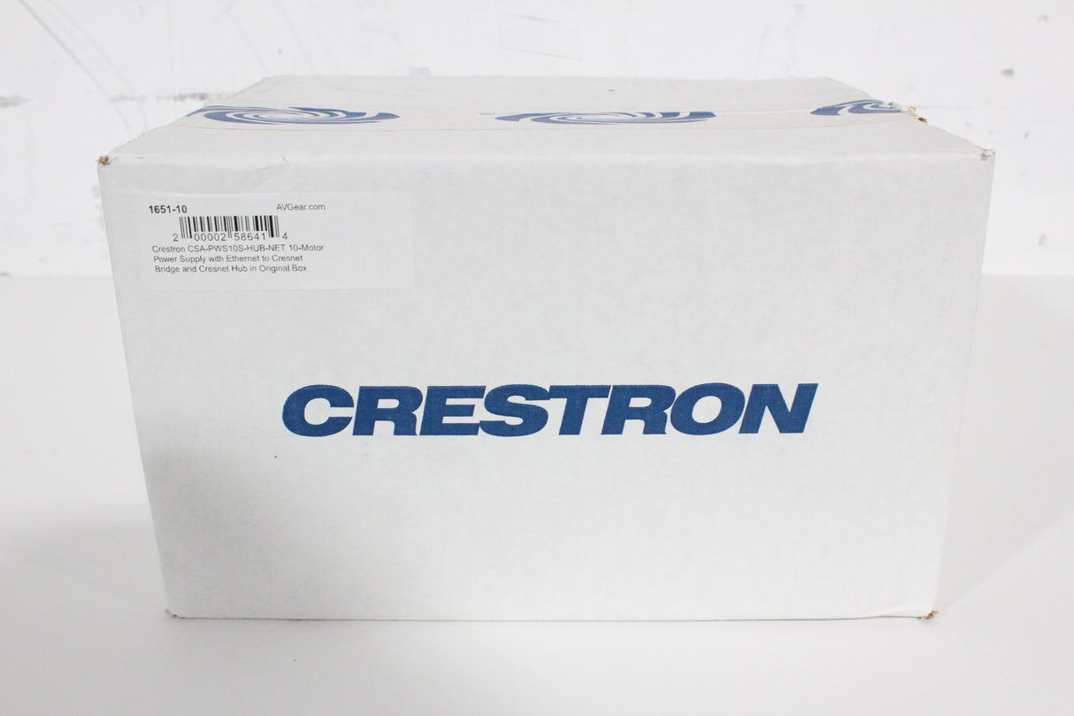 Crestron CSA-PWS10S-HUB-NET 10-Motor Power Supply with Ethernet to Cresnet Bridge and Cresnet Hub in Original Box