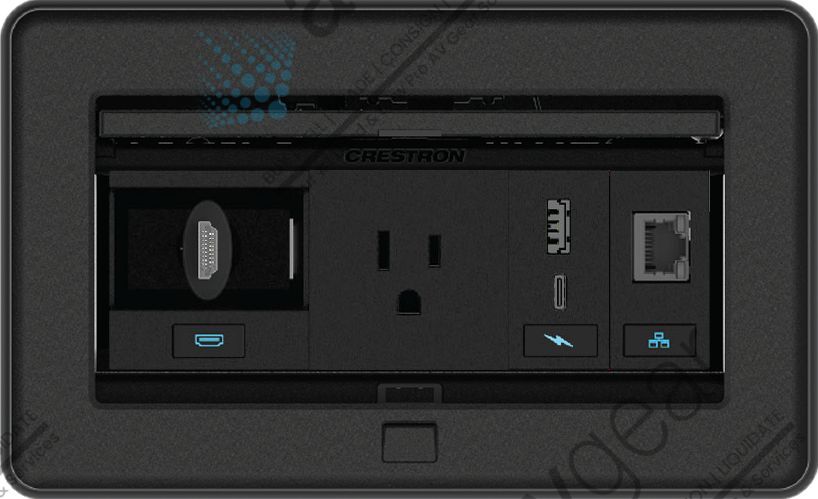 Crestron FT2-202-ELEC-B FlipTop FT2 Series, 202 Size, Electrical, Black (New - Sealed Box)