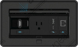 Crestron FT2-202-ELEC-B FlipTop FT2 Series, 202 Size, Electrical, Black (New - Sealed Box)