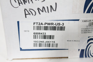 Crestron FT2A-PWR-US-3 AC Power Outlet Module for FT2 Series 6508433 (New - Sealed Box)