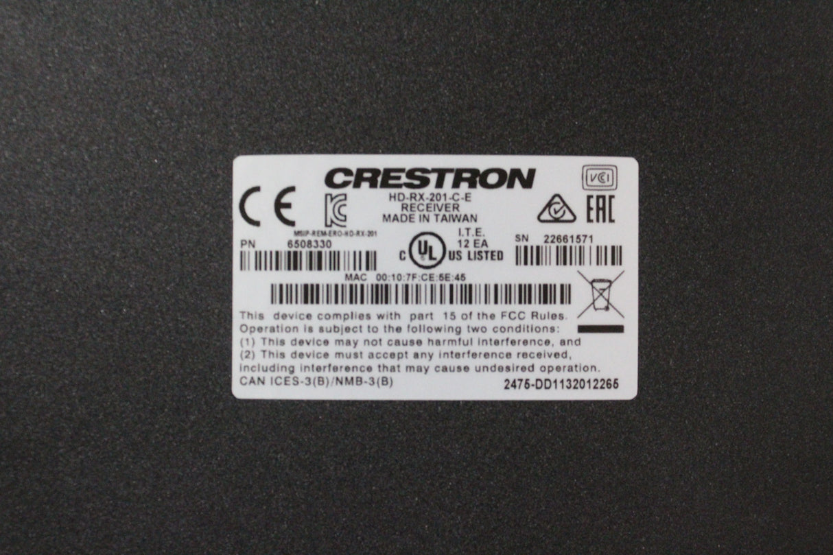 Crestron HD-RX-201-C-E Multiformat Switch and Receiver