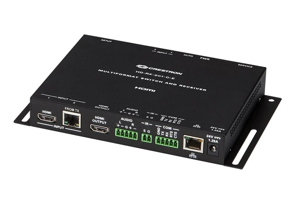 Crestron HD-RX-201-C-E Surface Mountable Multiformat Switch and Receiver