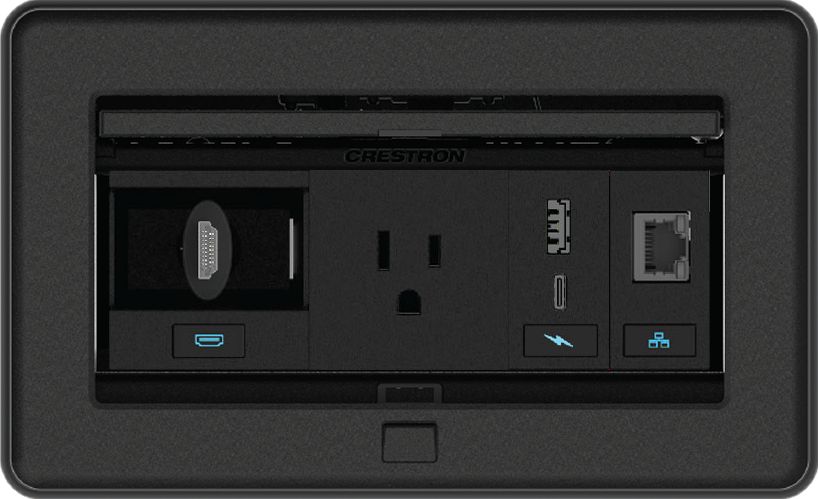 Crestron FT2-202-ELEC-B FlipTop FT2 Series, 202 Size, Electrical, Black