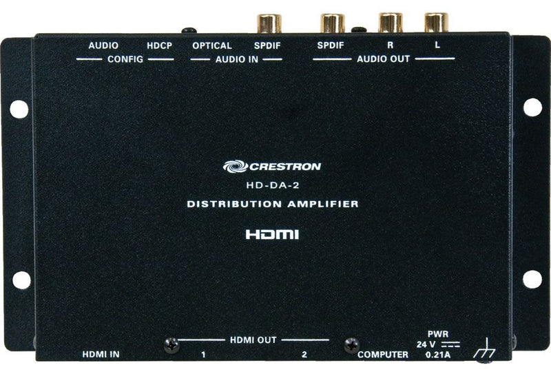 Crestron HD-DA-2 1-to-2 HDMI Distribution Amplifier and Audio Converte ...
