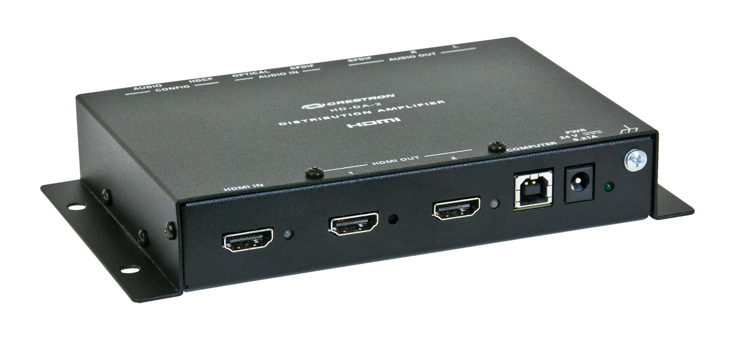 Crestron HD-DA-2 1-to-2 HDMI Distribution Amplifier and Audio Converte ...