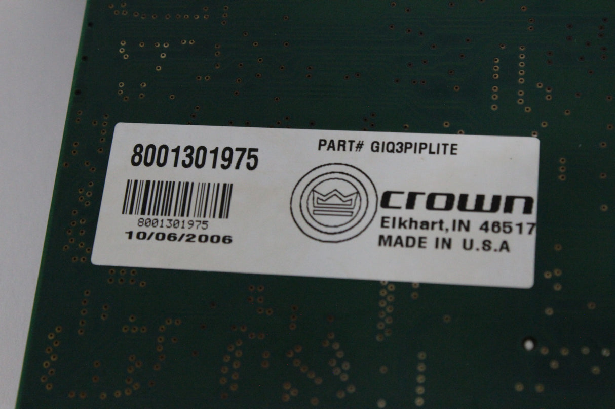 Crown GIQ3-PIP-LITE Module w/ Load Monitoring and TCP/IQ
