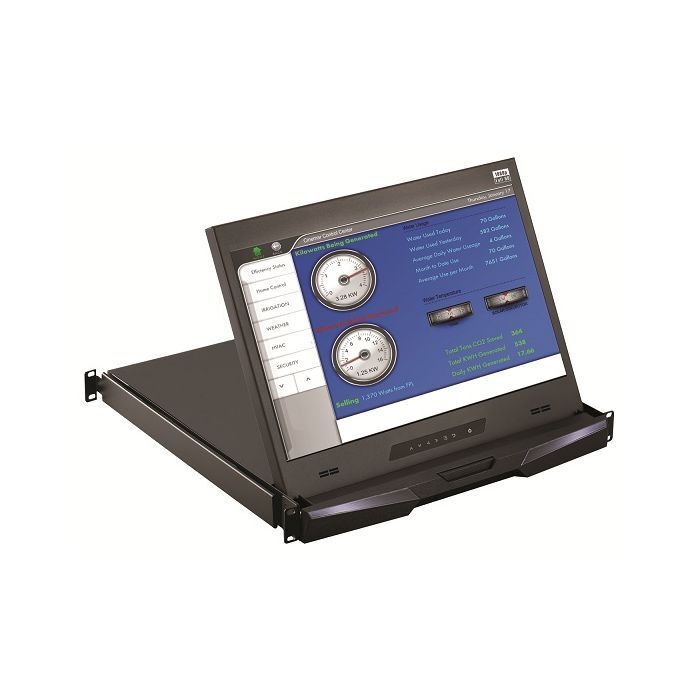 Crystal Image Technologies RMD-151-F17SD 1U 17" 1920x1080 Short Depth Touch Screen LCD in Rackmount Drawer