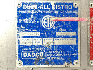 DADCO DUZZ-ALL DAD400FTC Portable Power Distribution Center