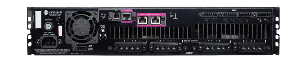 Crown DCI8X300DA Eight-channel, 300W at 4 Ohm Power Amplifier with Dante™