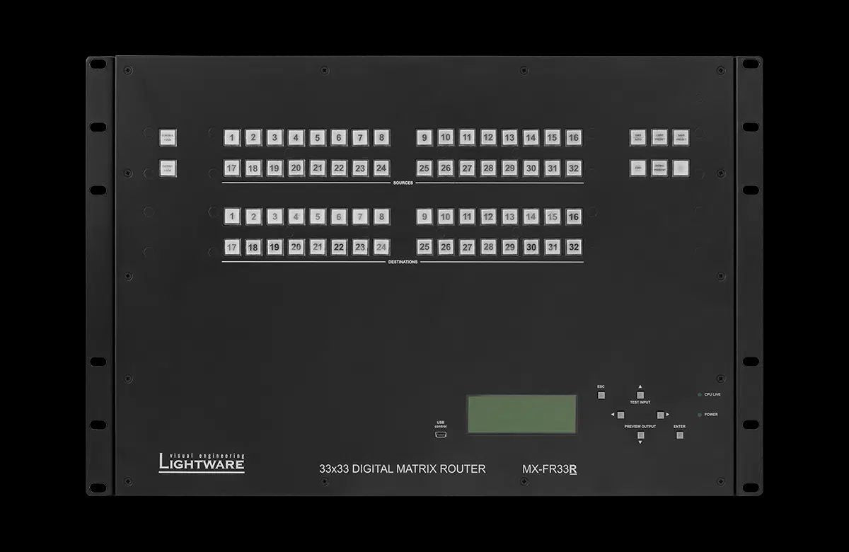 DVIGear DVI-MX-FR33R 33X33 Matrix Routing Switch – AVGear.com