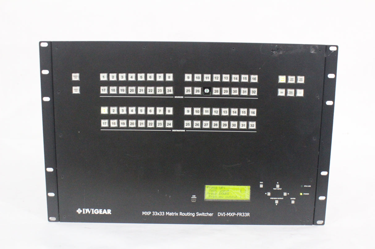 DVI Gear MXP-FR33R 33x33 Matrix Routing Switcher