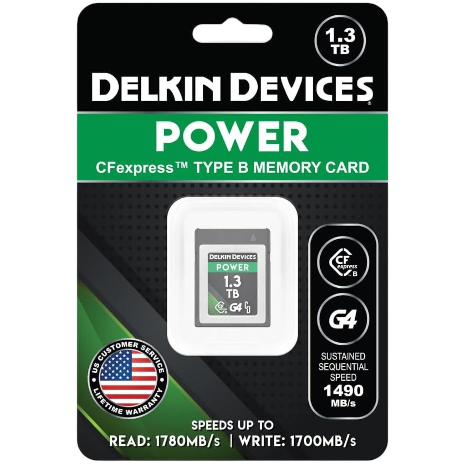 Delkin DELKIN-DCFXBP13TG4 1.3TB POWER CFexpress Type B Memory Card