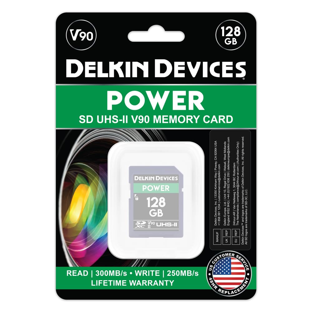 Delkin DELKIN-DDSDG2000128 128GB POWER UHS-II SDXC Memory Card