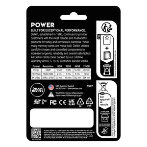 Delkin DELKIN-DDSDG2000128 128GB POWER UHS-II SDXC Memory Card