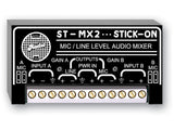 RDL ST-MX2 2CH Stick-On Series Mic/Line Level Audio Mixer