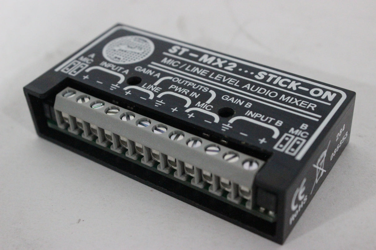 Design Radio ST-MX2 Stick-On Mic/Line Level Audio Mixer